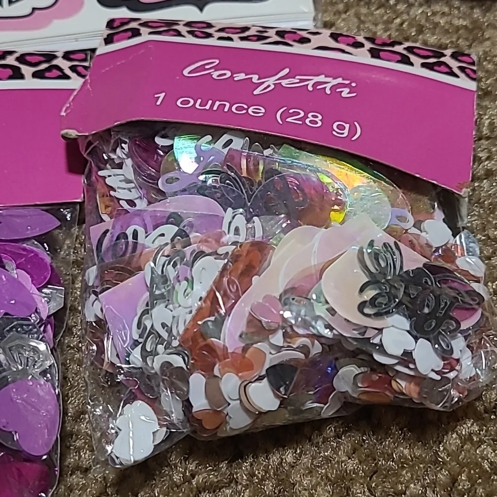 Pink Bachelorette Party Drink Stickers & Confetti Set Plus Activity Cards